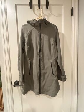 Columbia Dusk2Dawn Jacket Womens Medium Gray Omni Heat Waterproof Jacket
